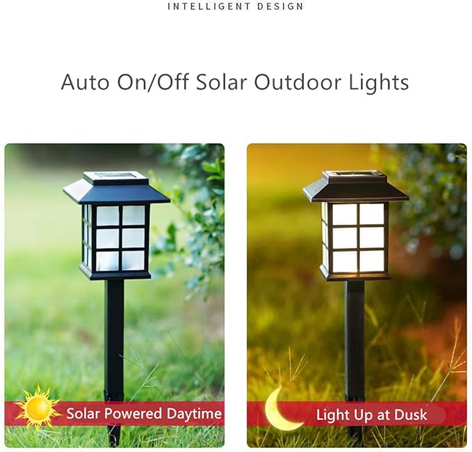 Solar Outdoor Garden Lawn Landscape Lights 6 Pack Waterproof, Outside LED Decorative Lights Landscape Lighting for Yard Patio Driveway Garden (Purple)