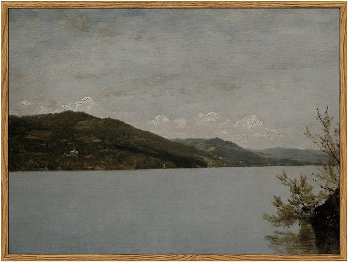 InSimSea Framed Canvas Wall Art Vintage Decor, Classical Landscape Paintings Artwork, Vintage Nature Decor, Retro Wall Decoration for Bedroom Living Room Bathroom, 12"x16"