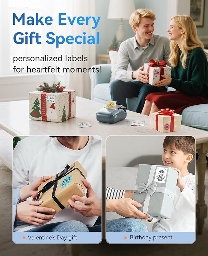 NIIMBOT B1 Label Maker Machine with Tape, Thermal Label Printer Easy to Use for Office, Home, Business, 2 Inch Label Maker with 2'' x1.18'' Labels-230pcs/Roll