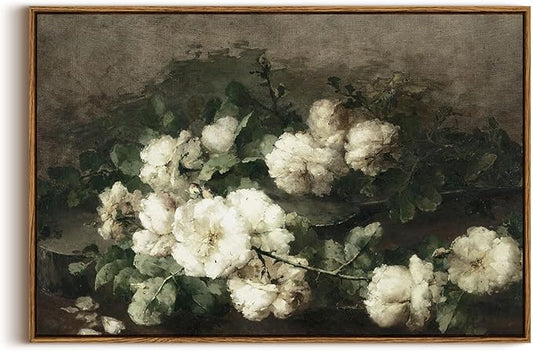 InSimSea Framed Canvas Wall Art, Vintage & Modern Farmhouse Decor, Large Wall Art for Living Room & Bedroom, French Country Wall Prints, 20"x30"