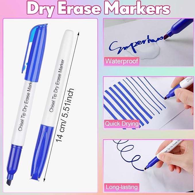 Sepamoon 240 Pack Dry Erase Markers Bulk Chisel Tip Whiteboard Markers Pens Low Odor for School Office Home(Black, Blue, Red)