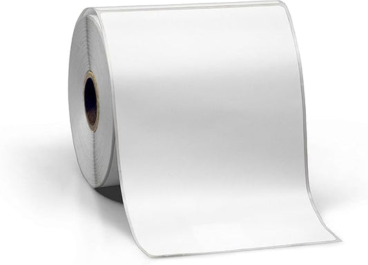 4" X 6" Direct Thermal Perforated Stickers Labels for Shipping Labels, Inventory, and Color Coding - Compatible with Zebra, Rollo, Godex and More (White, 24 Rolls)