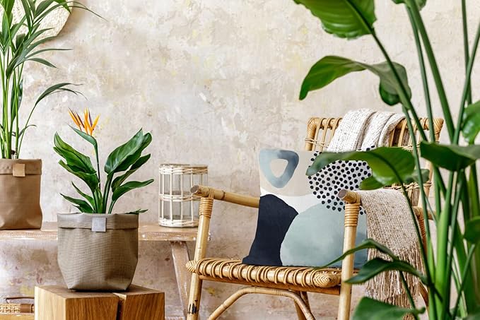 Jartinle Boho Abstract Pillow Covers 18x18 Mid Century Modern Geometric Throw Pillow Covers Minimalist for Couch Home Decor Set of 4