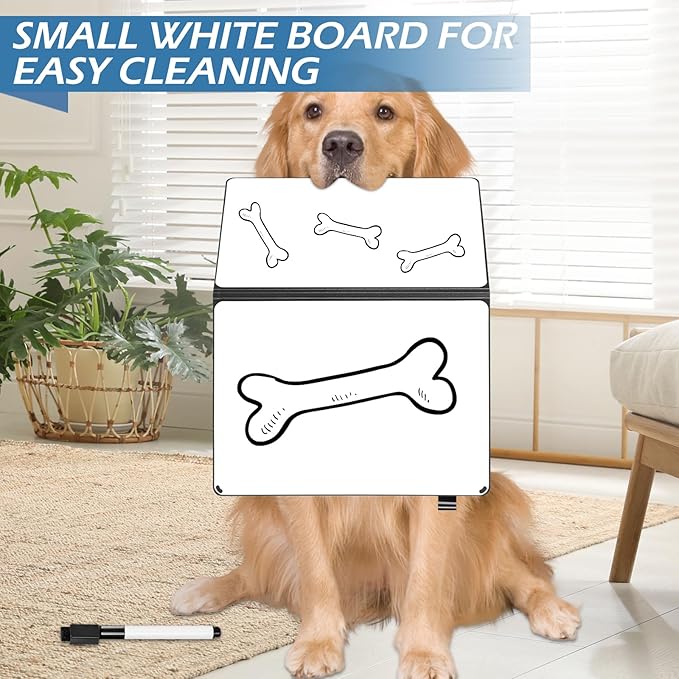 Mini Whiteboard 12"x9" Small White Board Dry Erase, Erasable Notebook Foldable Desk Whiteboard Holder Dry Erase Board, Office, Home, Travel, School, Portable