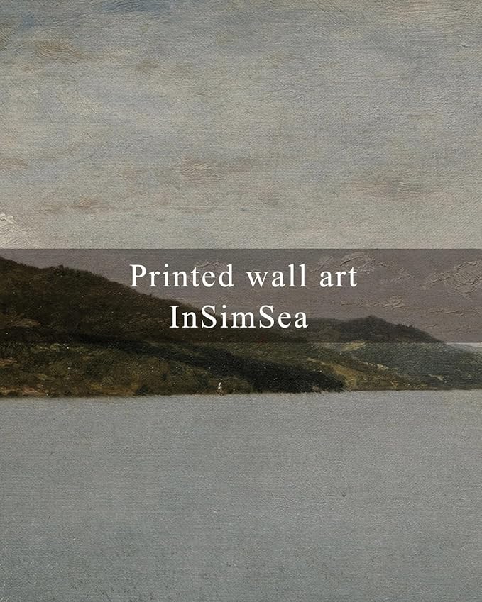 InSimSea Framed Canvas Wall Art Vintage Decor, Classical Landscape Paintings Artwork, Large Prints, Vintage Nature Decor, Retro Wall Decoration for Bedroom Living Room Bathroom, 16"x24"