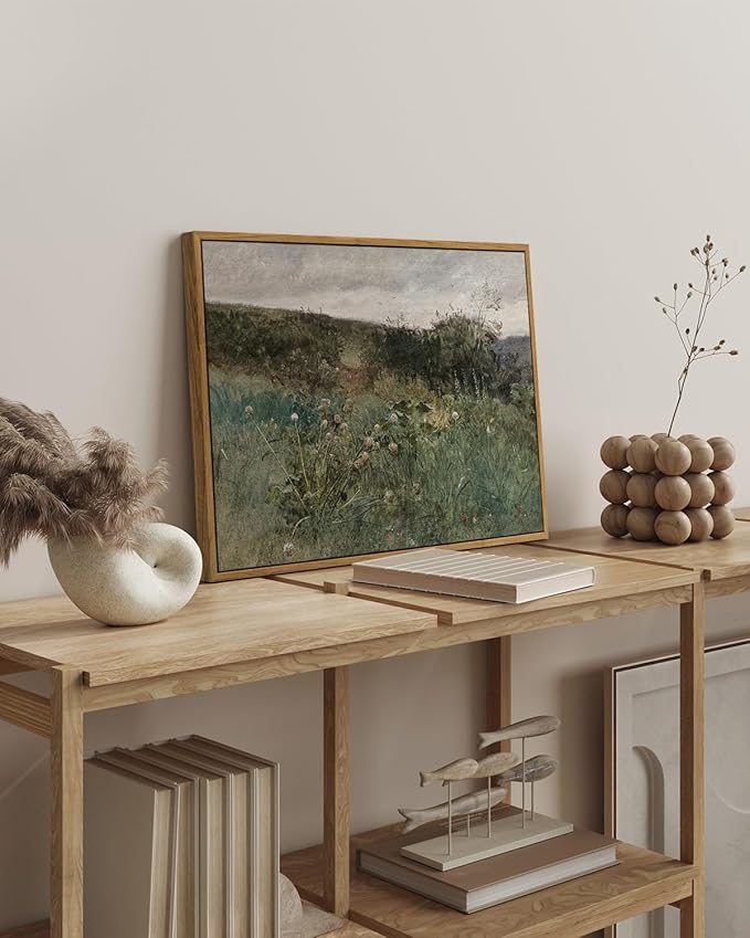 InSimSea Framed Canvas Wall Art Vintage Decor, Rustic Wall Art Room Decor, Classical Paintings Farmhouse Large Prints for Home Kitchen Bathroom Decoration, 16"x24"