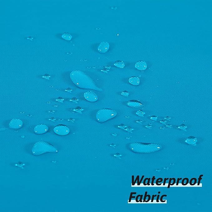 Furlinic Fabric Shower Curtain Liner,No Hooks Required,Waterproof Polyester Heavy Duty Bathroom Curtains with Weighted Hem Lead Wire,Teal Blue,Standard,72x72 Inch.