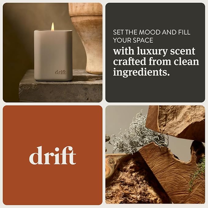 Drift Frosted Spruce/Pine Scented Candle - Winter Candle Decor - 60 Day Burn Time - 10.5 oz
