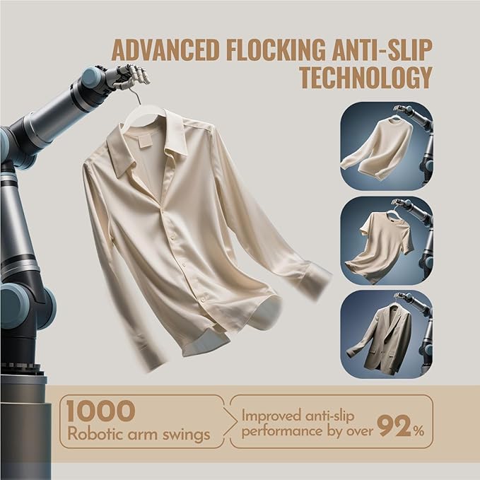 30 Pack Velvet Clothes Hangers, Non-Slip Flocked Hangers with 360° Swivel Hook, Space-Saving Slim Felt Hangers for Shirts, Coats, Dresses, Blouses(White)