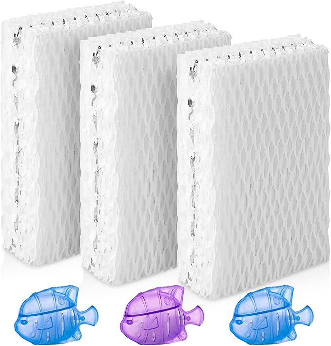 3Pack WF813 Humidifier Filter Replacement for Equate EQ-2119-UL EQWF813, for Relion WF813 RCM-832 RCM-832N, for ProCare PCWF813 PCCM-832N PCCM-840, Include 3Pack Humidifier Cleaning Fish