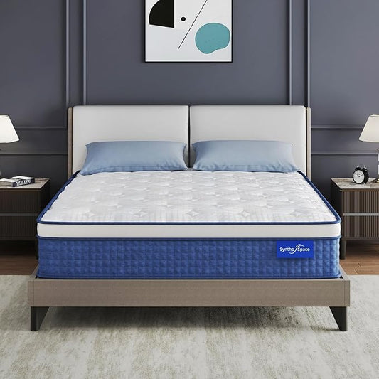 Queen Mattress 14 Inch Hybrid Mattress in a Box, Medium Firmness, Foam and Individual Pocket Springs for Motion Isolation & Pressure Relief, CertiPUR-US Certified, 60" x 80"