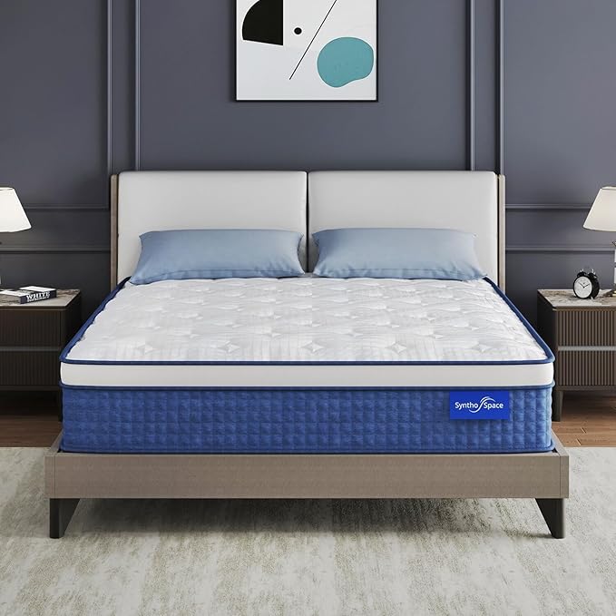 King Size Mattress 10 Inch Hybrid Mattress in a Box, Medium Firmness, Foam and Individual Pocket Springs for Motion Isolation & Pressure Relief, CertiPUR-US Certified, 76" x 80"