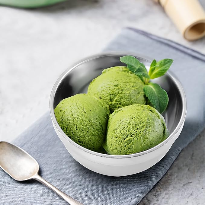 30 Pack 304 Stainless Steel Bowls Set 13oz Metal Double Walled Insulated Snack Mixing Lightweight Multipurpose Toddler Dinner Bowls for Ice Cream, Cereal, Snack