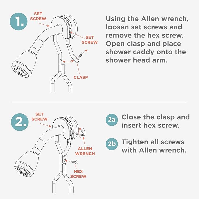 Zenna Home Rustproof Hanging Shower Caddy, Over the Shower Head Caddy with 2 Shelves and Built In Hooks, Aluminum Bathroom Hanging Organizer, Bronze