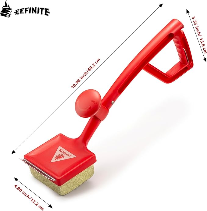 BBQ Grill Cleaner Brush, EEFINITE Steam Grill Brush for Outdoor Grilling with Replacement Scrub Sponge + Superior Scraper, Safe No Wire Bristle Barbecue Scrubber Brush for Grills Cleaning Tool