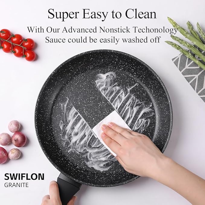 Non Stick Frying Pans,Skillets and Frying Pans for Egg,Deep Frying Pan Skillet,Omelette Pan,Nonstick Cooking Egg Pans,PFOA-free Non Toxic Frying Pan (10 Inch)