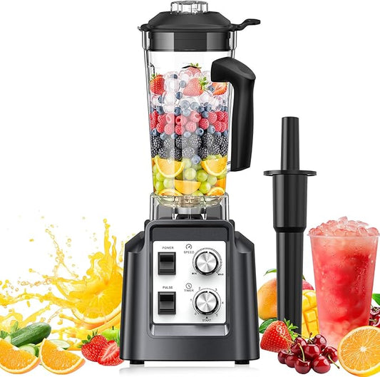 Blender Smoothies, 2-in-1 Blender & Grinder Combo, Smoothie Maker, 1800 Peak Watts, 68 Oz Large Capacity, BPA-Free Countertop Blender for Ice Crushing, Frozen Drinks