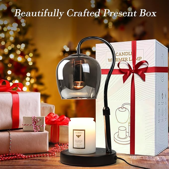 Candle Warmer Lamp with Timer & Dimmer, Ideal Mother's Day, Birthday Gifts for Mom, Wife, Women, Friends, Teacher Appreciation Gifts, Elegant Home & Bedroom Decor Lamp