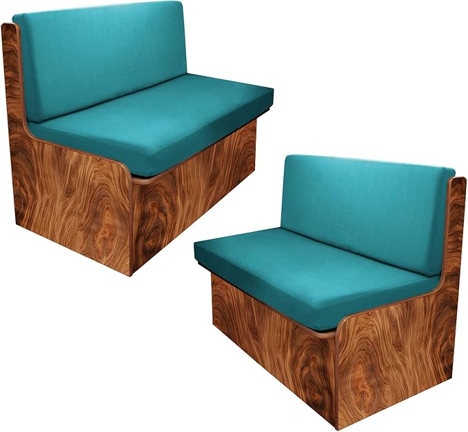 Rv Dinette Cushion Covers,Printing Stretchable Camper Cushion Cover,RV Cushion Slipcover,Rv Couch Cover Replacement for RV Camper Car Bench,2 Backrest Covers and 2 Bench Covers (Peacock Blue)