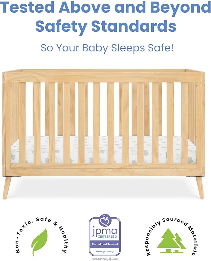 Delta Children Essex 4-in-1 Convertible Crib Greenguard Gold Certified, Natural