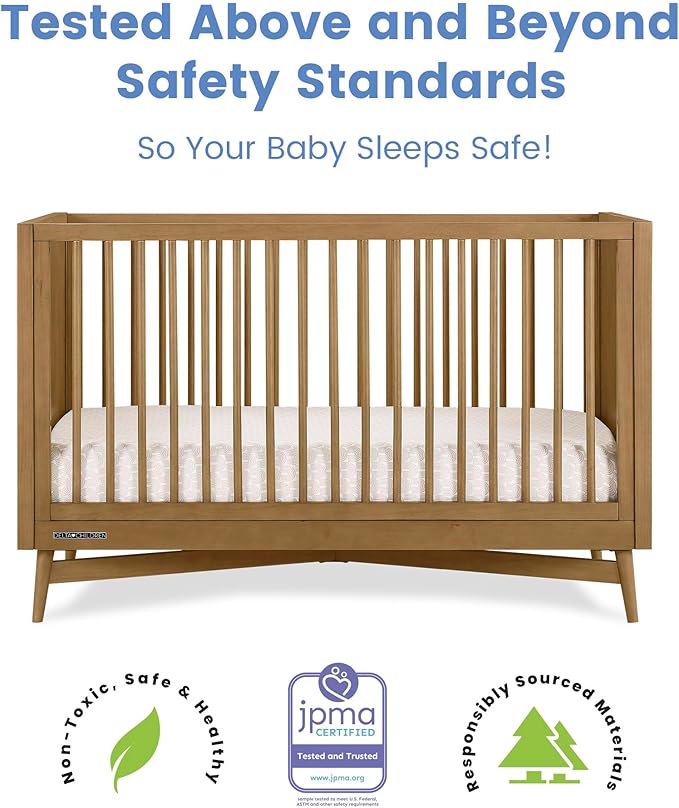 Delta Children Dylan 4-in-1 Convertible Crib, Acorn