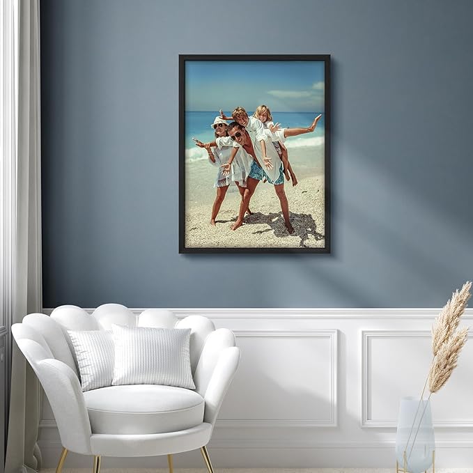 wall26 Custom Framed Poster Wall Art for Living Room, Bedroom Canvas Prints for Home Decoration Ready to Hang - 11"x14" Black