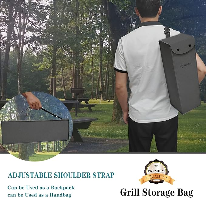 Grill tool bag，BBQ tool storage，Grilling Bags for Outdoor Grilling, Grill tool storage， BBQ tool bag， grill utensil storage,Foldable Grill Bag for Camping and Hiking BBQ.