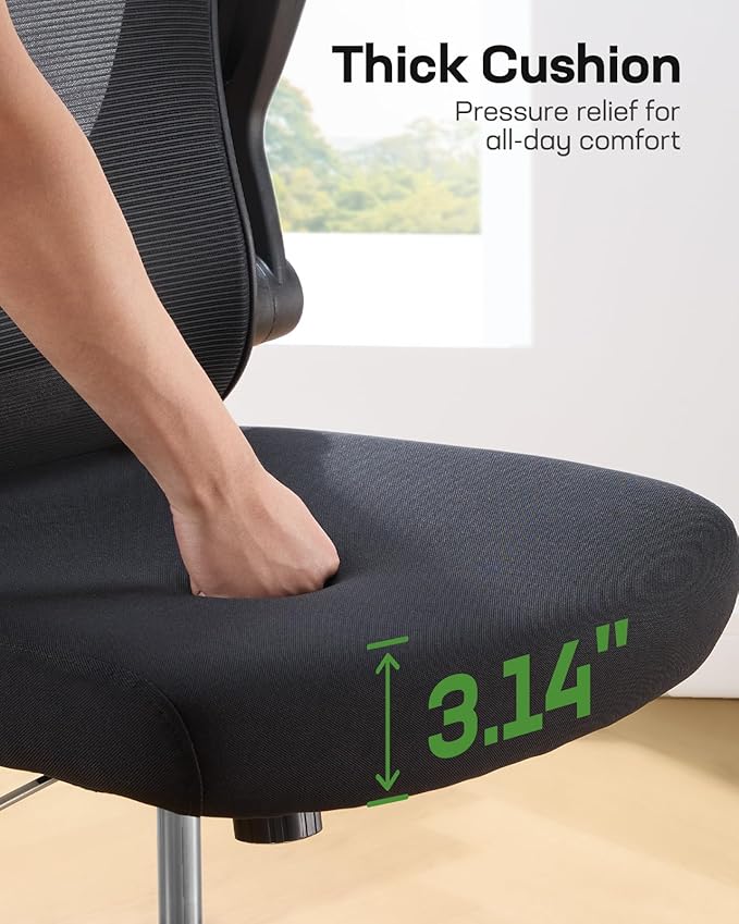 Marsail Office Chair Ergonomic Desk Chair with Adjustable Lumbar Support Breathable Mesh Computer Chair Executive Rolling Swivel Comfy Task Chair for Home Office Gaming