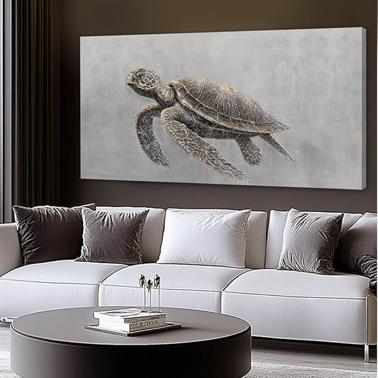 Black Poster Print Simple Picture Canvas Animal Wall Painting 58x29 Large Artwork for Living Room Vintage Kitchen Canvas Art