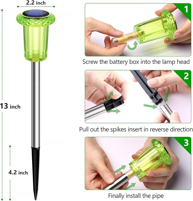 Halloween Solar Lights Outdoor 10 Pack Solar Pathway Lights Outdoor Halloween Decorations Waterproof Yard Lighting for Driveway Garden Walkway Path Landscape Lawn