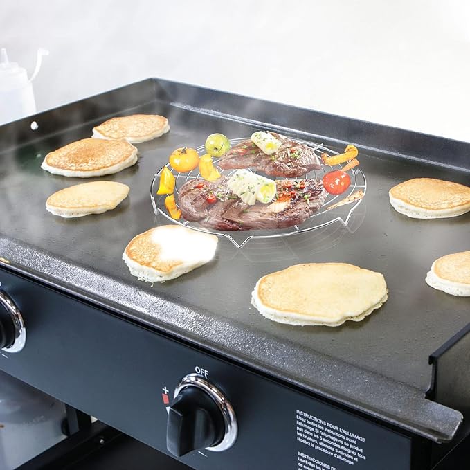 2-Pack Griddle Warming Rack for Blackstone Griddle, Universal Warmer Cooling Rack for Weber Chargriller Tabletop Flattop Griddle, Outdoor BBQ Cooking Accessories 12Inch