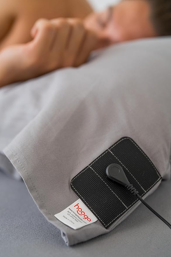 Hooga Grounding Pillow Case, Queen Size Earth Connected Pillowcase, Bedding. Improve Sleep, Energy, Inflammation, Snoring. 94% Organic Cotton, 6% Silver Fiber, 20’’x30’’ Size. Gray