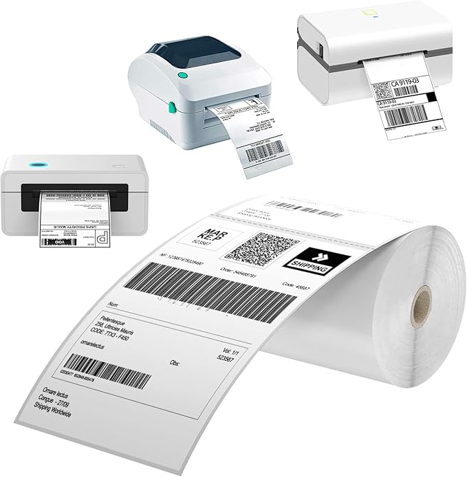Direct Thermal Labels 4x6-450 Labels/Roll, Thermal Shipping Labels for Zebra 2844 ZP-450 ZP-500 ZP-505,22 Rolls,9900 Labels(NOT for DYMO)