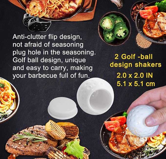 POLIGO 7PCS Golf-Club Style BBQ Tools Set Grilling Tools with Rubber Handle - Stainless Steel Grill Accessories for Outdoor Grill Set Premium Grill Utensils Set Christmas Birthday Gifts for Men Dad