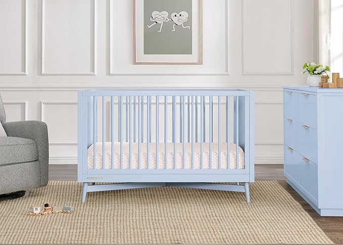 Delta Children Dylan 4-in-1 Convertible Crib, Cloud Blue