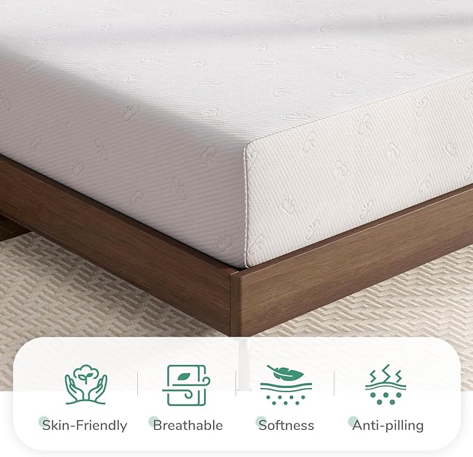 Novilla Twin Mattress, 10 Inch Memory Foam Mattress Twin Size with Comfort Foam for Pressure Relief & Fresh Cool Sleep,Removable Washable Cover,Twin Memory Foam Mattresses, Medium Firm
