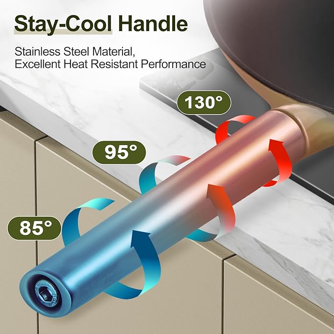 KOKHUB Upgraded 11 Inch Cast Iron Skillet, Titanium Enameled Nonstick Frying Pan, PFOA/PFAS-Free Cooking Pan, Dishwasher & Oven Safe Kitchen Cookware, Compatible with All Cooktops, Sage Green