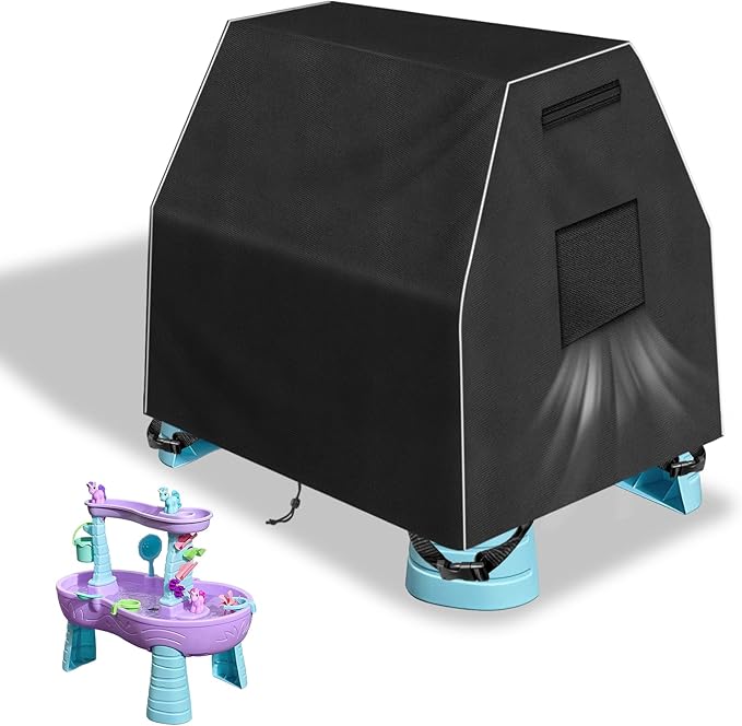 Kovshuiwe Kids Water Table Cover Fit Step2 Rain Showers Splash Pond Water Table, 420D Waterproof Dust Proof Anti-UV Outdoor Toys Cover