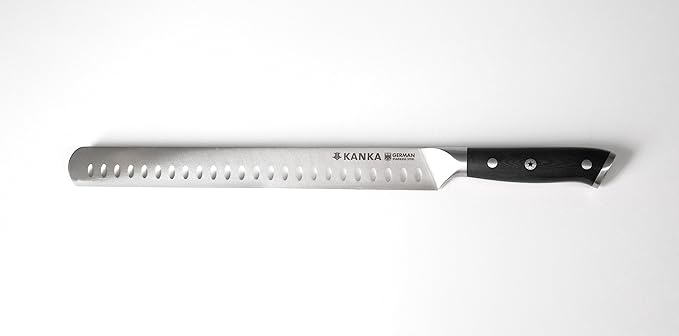 KANKA 12 inch Slicing Carving Knife - Ultra Sharp 1.4116 German Stainless Steel. Premium G10 Hamdle. Gift Box Included