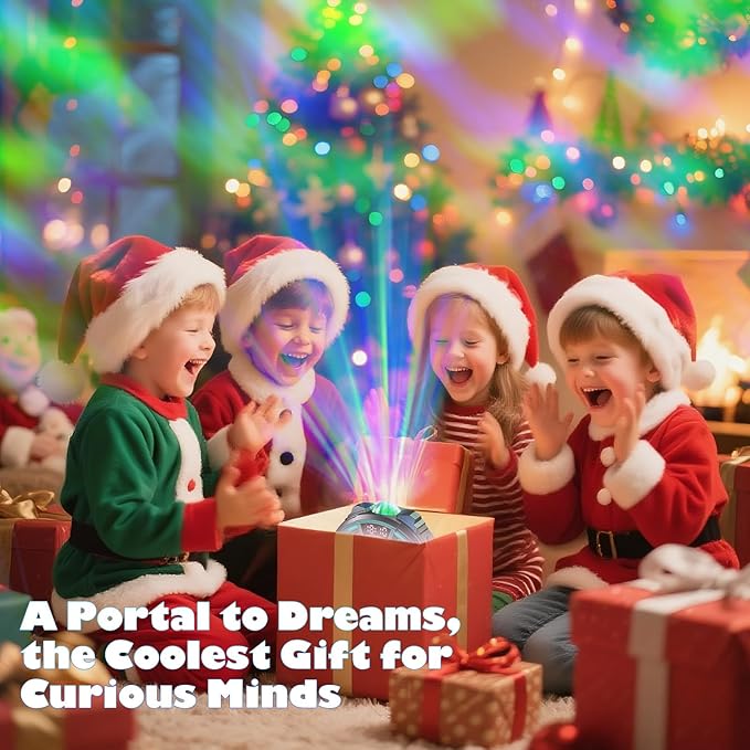 8-in-1 Sci-Fi Gateway Galaxy Projector Nebula Night Light for Kids Adults Teens with Plasma Ball, Alarm Clock, Bluetooth Speaker, White Noise, 8 Color Night Lights & Alien Astronaut for Bedroom Decor