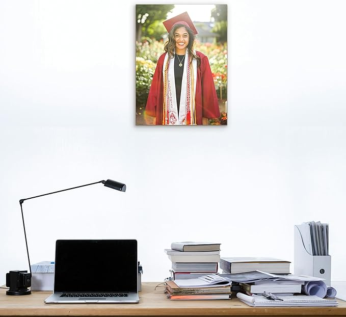 Custom Graduation Canvas Prints with Your Photos,Graduation Decorations, Personalized Graduation Canvas Wall Art Gifts Idea for Daughter, Son, Sibling or Friend (11" X 14")