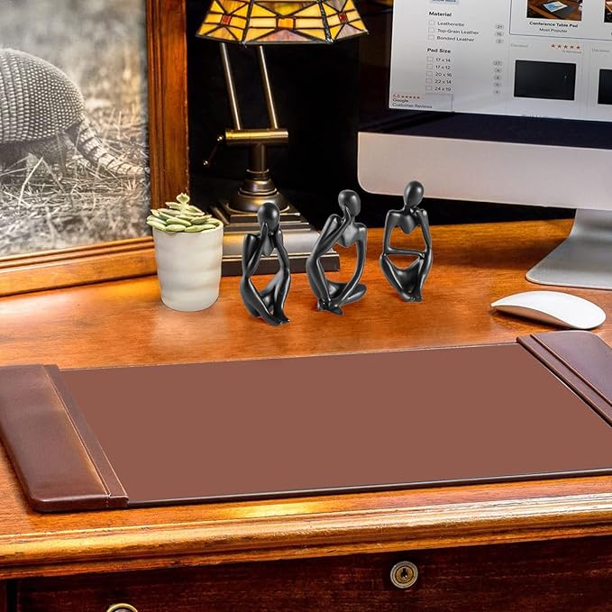 Thinker Statue Gold Decor Abstract Art Sculpture, Golden Resin Collectible Figurines for Home Living Room Office Shelf Decoration,Great Gifts Ideas (Black)