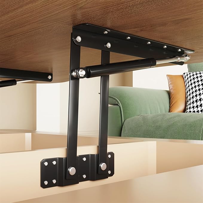 42.5'' Modern Lift Top Coffee Table for Living Room, Solid Wood Center Table, Fluted Panel Design, Storage Compartments, 42.5x27.2 Inch Surface, Hydraulic Lift Mechanism, Easy Assembly (Light Brown)