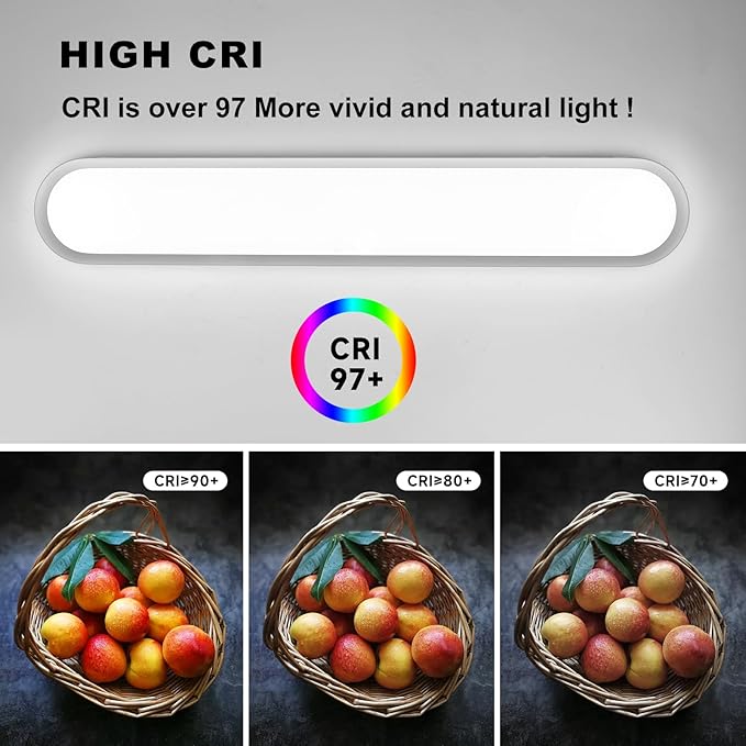 47.1 Inch Metal LED Ceiling Light,Slim, Edge Lit - 65W Full Spectrum Linear Ceiling Lamps,6500K Cool White Modern Ultra Thin Low Profile Light Fixture for Kitchen, Home & Office Hallway