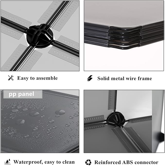 AWTATOS Closet Organizer 6 Cube Storage Shelves Portable Closet Clothes Organizers and Storage Stackable Cubby Shelving for Closet Bedroom Living Room Grey