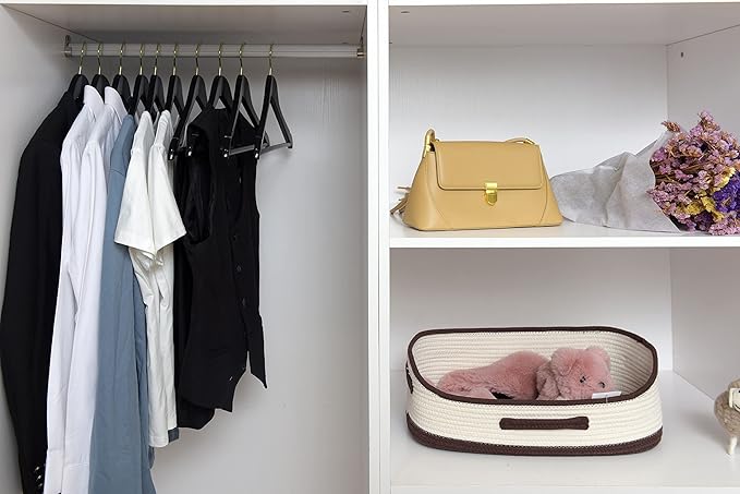 Quality Black Wooden Hangers - Slightly Curved Hanger Set of 80-Pack - Solid Wood Coat Hangers with Stylish Chrome Hooks -Heavy-Duty Clothes, Jacket, Shirt, Pants, Suit Hangers (Black - Gold Hook, 80)