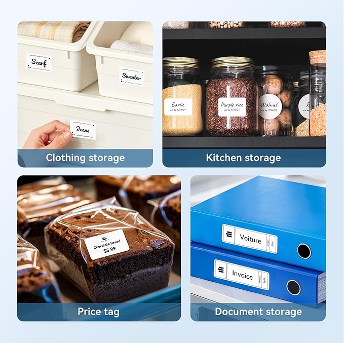 NIIMBOT Labels, 2 Rolls Refill Thermal Label for Label Maker B1/B21/B21Pro/B3S/B31/K3, Waterproof, Oil-Proof and Tear-Proof Sticker Labels, 1.2'' x 0.6''x2 (30x15mmx2) White