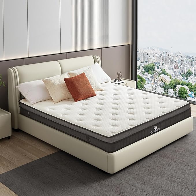 Full Size 8" Hybrid Mattress with Gel Memory Foam - Medium Firm Comfort Fit All Bed Frames - CertiPUR-US