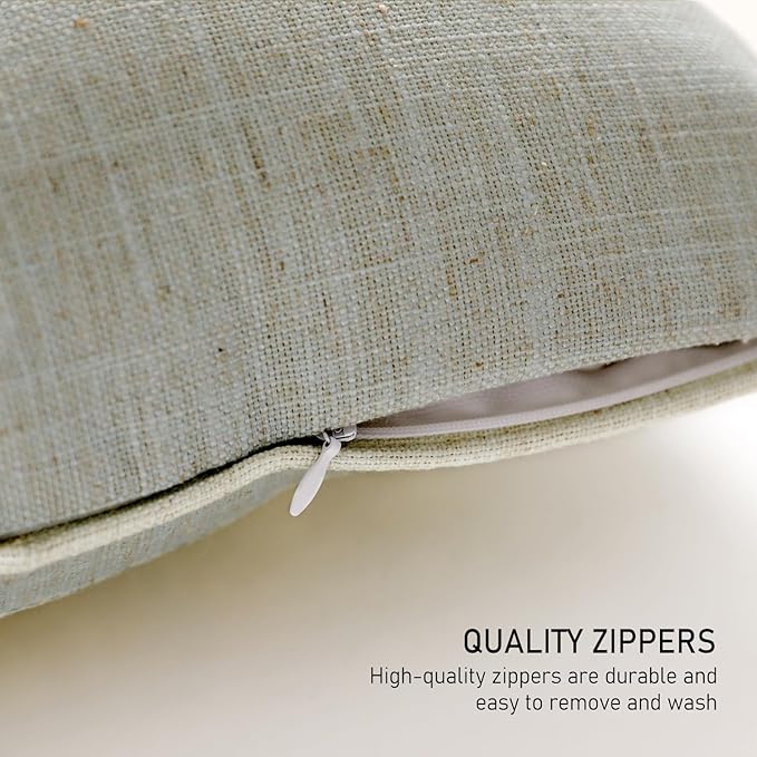 Design Linen Square Throw Pillow Covers 18"x18" Pack of 2, Cottage Farmhouse Cushion Covers with Blue Grey Thorn Vine Pattern Decoration Pillowcases for Bed, Living Room, Outdoor, Car