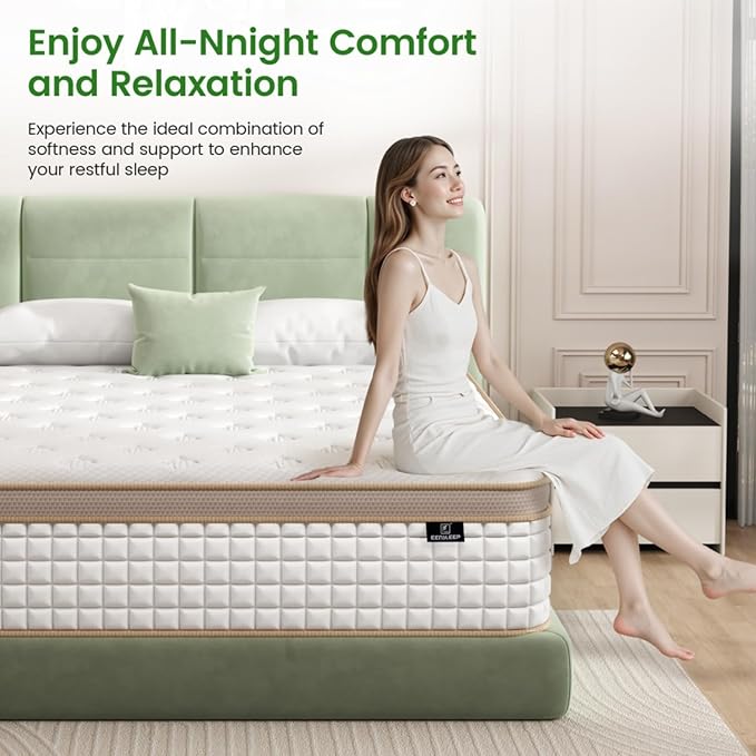 Firm Queen Mattress, [Enhanced] 12 Inch Queen Size Hybrid Mattress with Gel Memory Foam & Independent Pocket Springs, Pressure Relief, Strong Edge Support, 365-Night Trial, CertiPUR-US